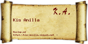 Kis Anilla névjegykártya